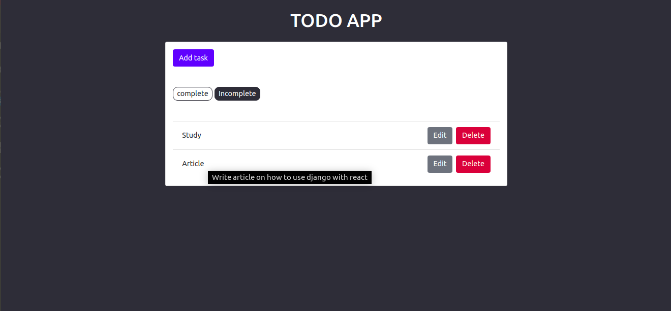 Django Todo App